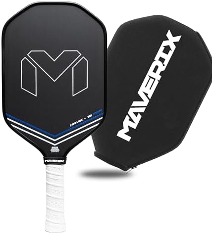 Maverix Havik -16 Professional Carbon Fiber Pickleball Paddle | Ultimate Power, Spin, and Control | Raw Carbon Fiber Design with Cover |  Sports & Outdoors